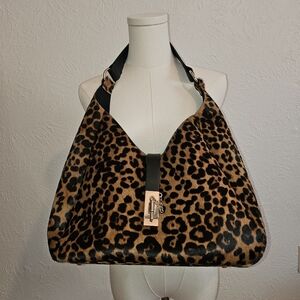 Calf hair hobo bag